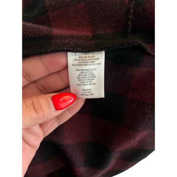 BP Womens sz M wool blend plaid flannel barn grandpacore jacket - Picture 6 of 7